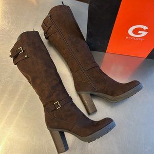 Guess Brown Fabric Boots